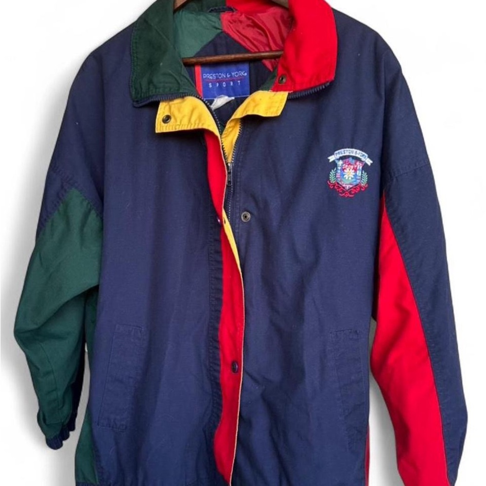 VTG 90s Preston & York Sport Colorblock Jacket XL